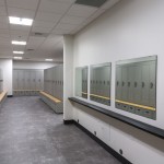 Men's locker room. Each locker boasts 21 cu. ft. of space.